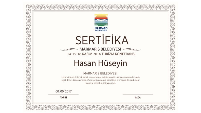 Sertifika Tasarımları