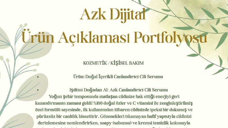 Azk Dijital — Ürün Açıklaması Portfolyosu