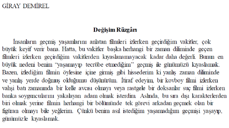 Deneme Yazısı