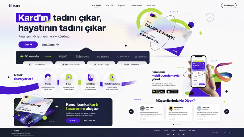 Kard – Fintech Web ve Mobil UI/UX Tasarımı
