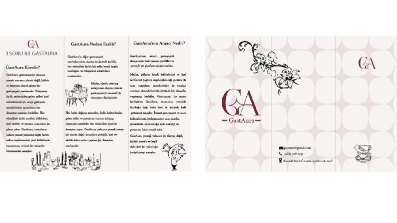 GastAura | Gastronomi Markası Broşür Tasarımı