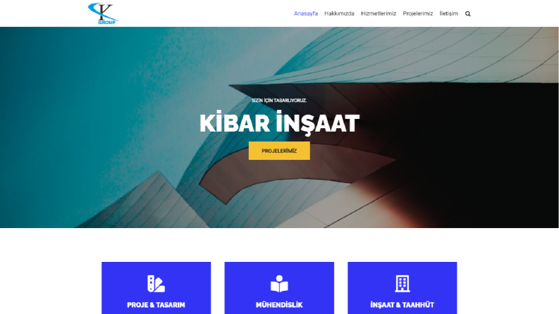 Kibar İnşaat Web Sitesi
