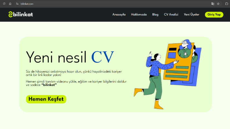 Bilinkat - Yeni Nesil CV Platformu (bilinkat.com)