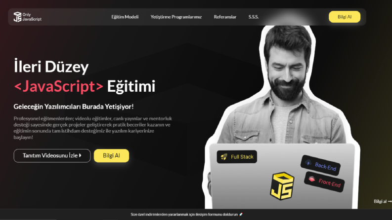 Only JS- Web Sitesi İçerikleri