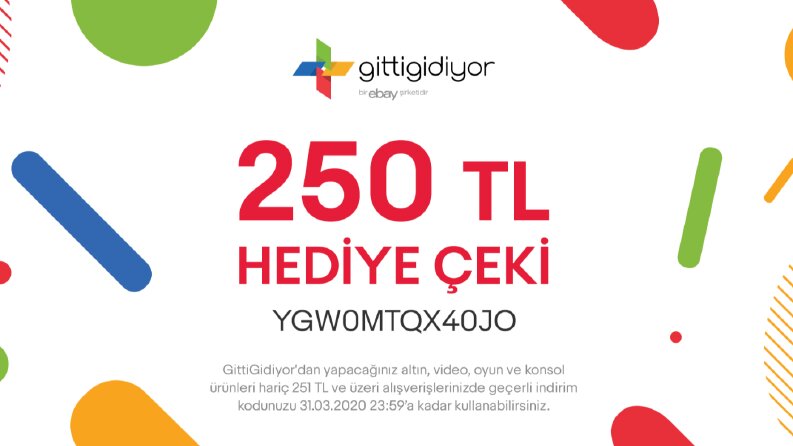 GittiGidiyor'da Tasarlamış Olduğum Hediye Çekleri