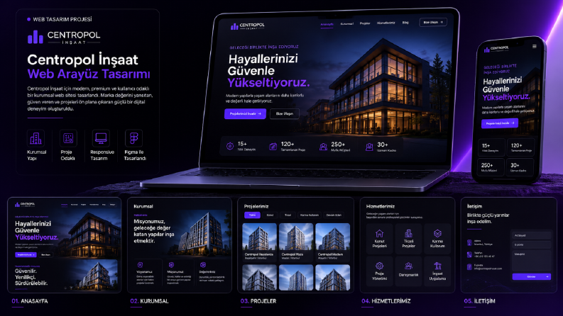 Centropol İnşaat Web Arayüz Tasarımı