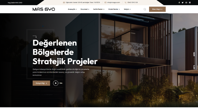 Emlakçılar için Kurumsal Site ve Emlak Yönetimi