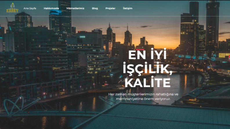 Erbey İnşaat Web Site