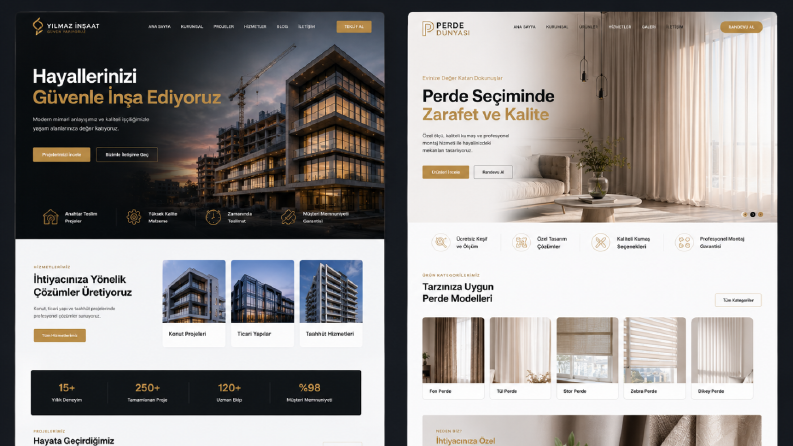 Anahtar Teslim Profesyonel Web Sitesi Tasarımları