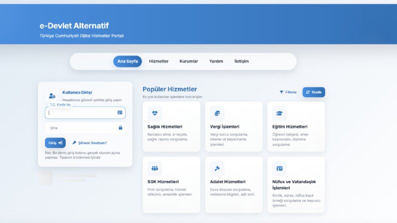 E-Devlet Alternatif Site Tasarımı