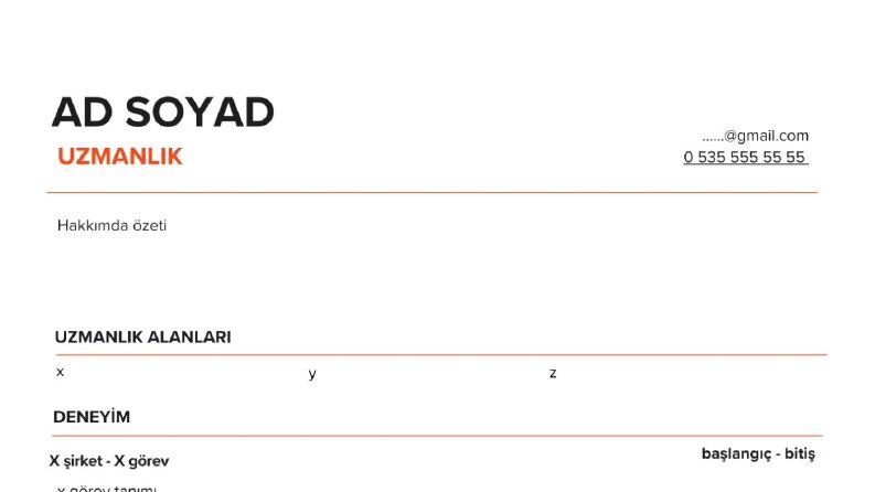 ATS Uyumlu, Modern ve Minimalist CV Tasarımı