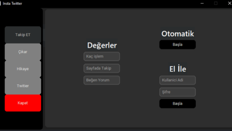 Python-Twitter Ve Instagram Botu