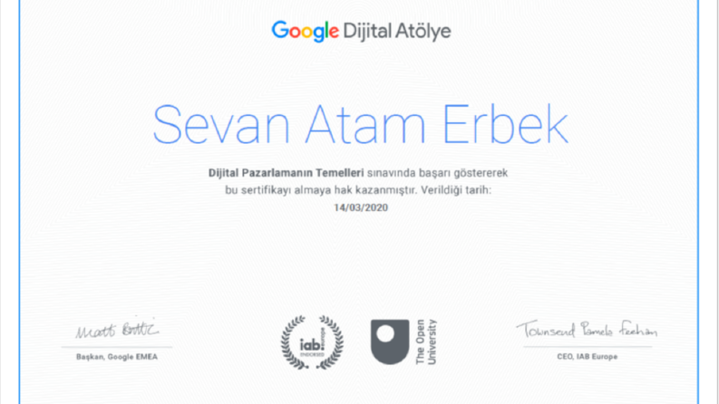 Google Ad's Sertifikalı Uzmanıyım