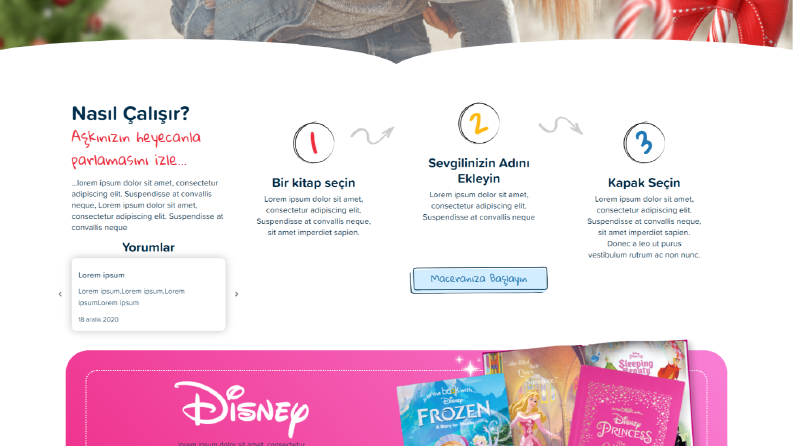 "Romantik Hediye" Html Css Js, Ön yüz kodlaması.