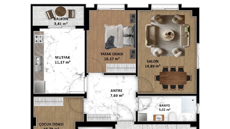 MİMARİ MODELLEME - PLAN BOYAMA