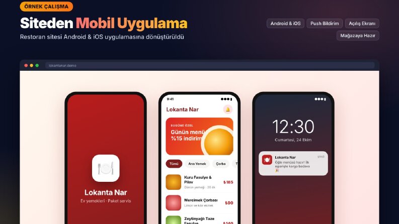 Web Sitesinden Mobil Uygulama – Örnek Çalışma