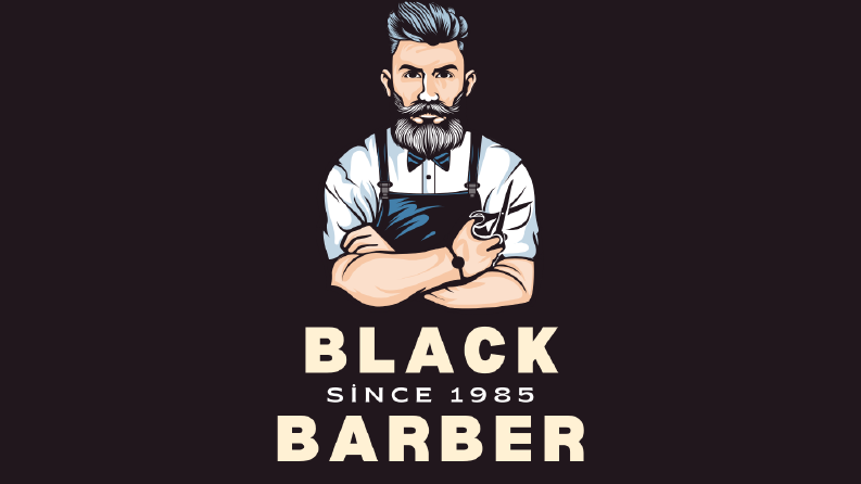 Black Barber Berber Dükkanı Logosu