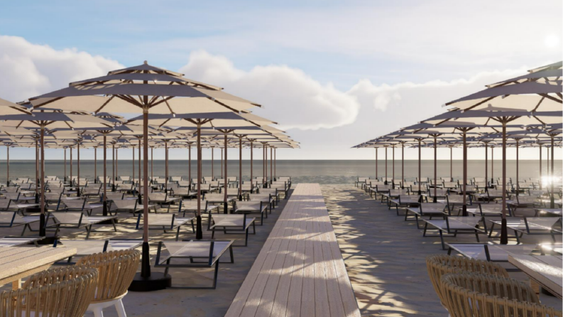 Beach Club 3D tasarımı
