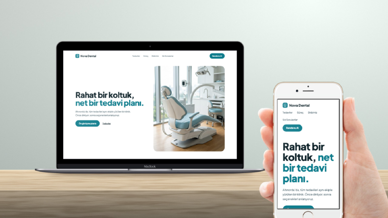 Diş kliniği web sitesi tasarımı