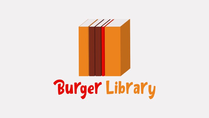 Burger Library - Fast Food Markası Logo Tasarımı