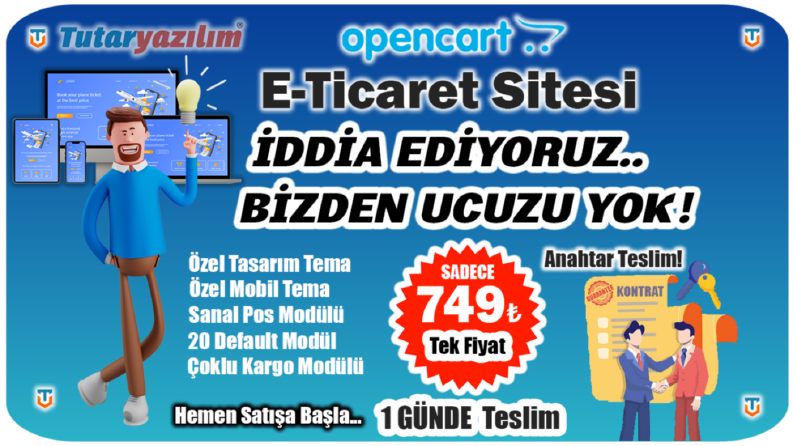 Her sektöre ve her ürün satışına uygun e-ticaret sitesi