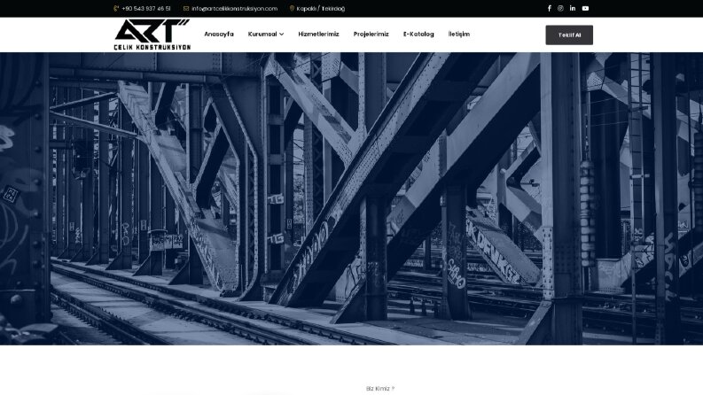 Art Çelik Konstrüksiyon Wordpress Site Tasarımı