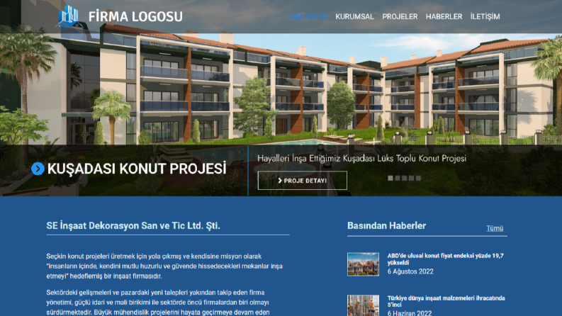 İnşaat & Dekorasyon Web Sitesi