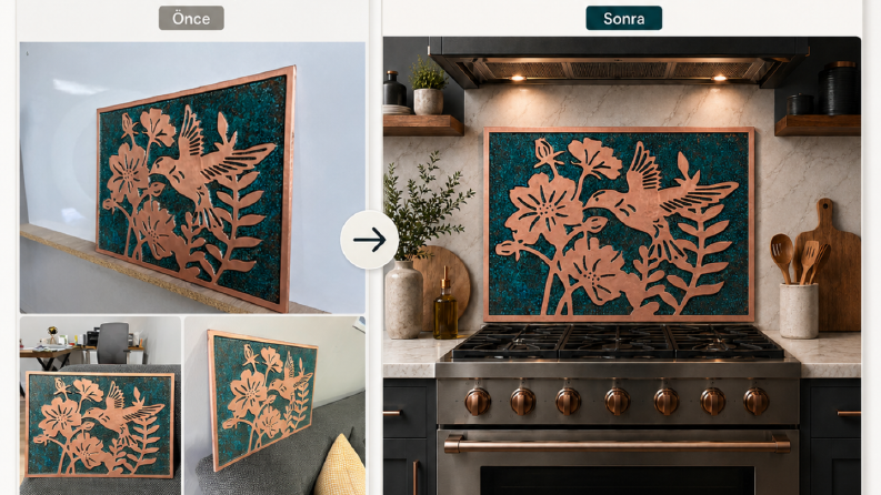 ocak arkası ürünü etsy satışı için görsel çalışması