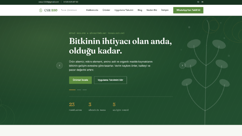 isteğe uygun website
