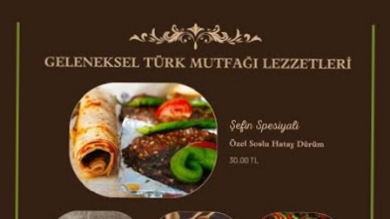 İsteğe özel restorant broşür ve menü tasarımı