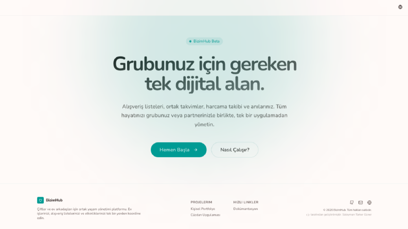 BizimHub - Grup Yönetimi Websitesi