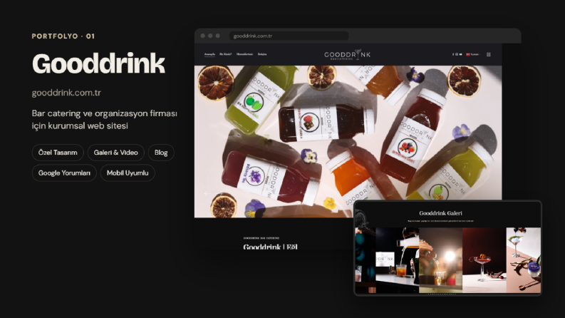 Gooddrink Bar Catering Kurumsal Web Sitesi Tasarımı