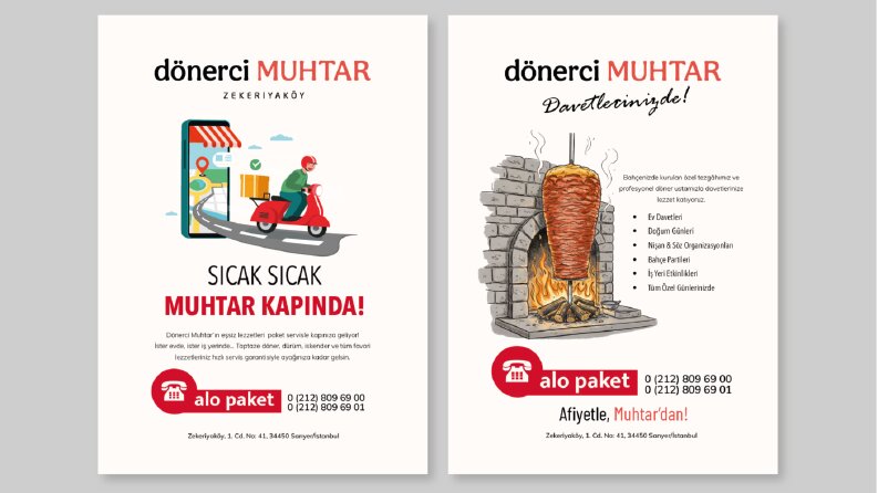 Dönerci Muhtar Broşür Tasarımı