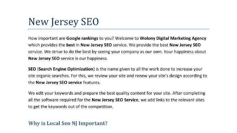 New Jersey SEO