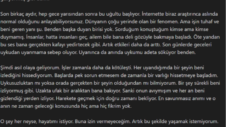 Yazdığım bir podcast bölümü