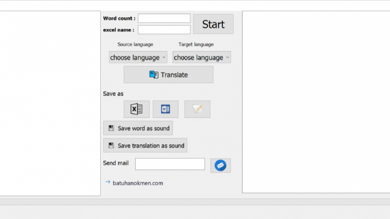 Excel ile çeviri ve ses alma programı