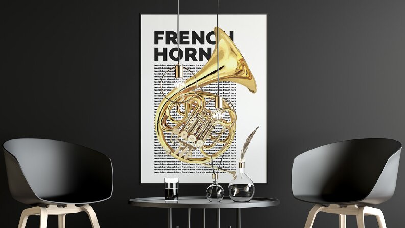 French Horn Vektörel Çizim