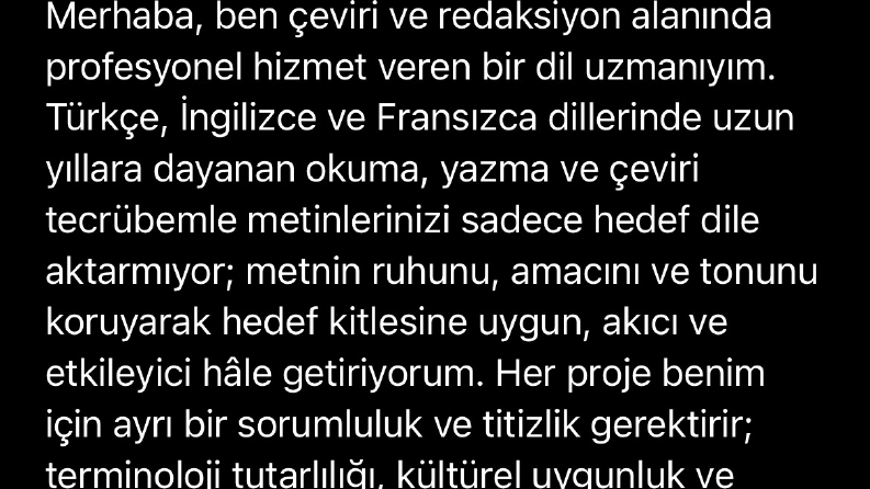 Profesyonel Türkçe–İngilizce–Fransızca Çeviri & Redaksiyon Hizmeti
