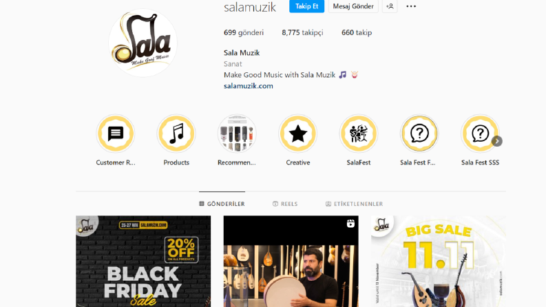 Sala Müzik sosyal medya