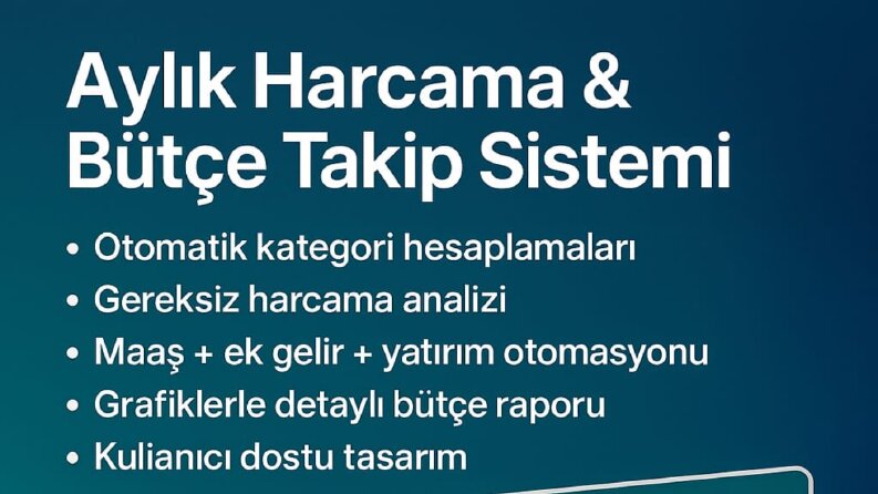 Aylık Harcama ve Bütçe Takip Sistemi Tasarımı