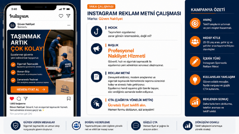 Nakliyat Firması Instagram Reklam Metni