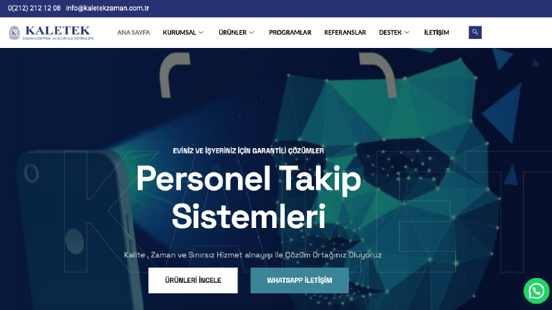 Parmak okuyucu ve kamera firması için şık ve zarif tasarım