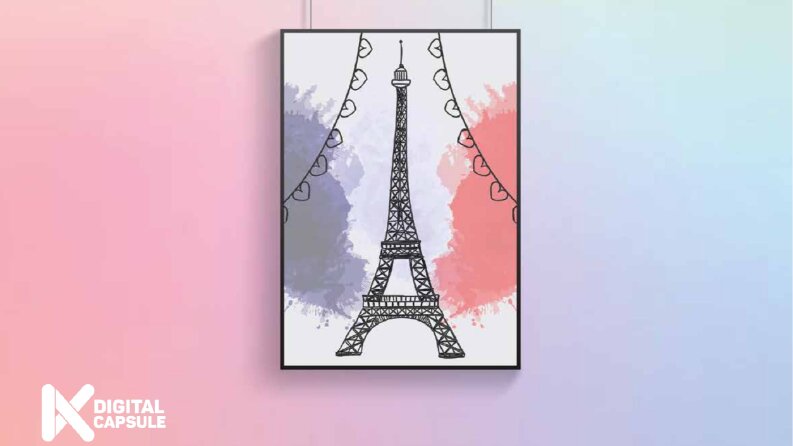 Poster Tasarımı Proje Örneği - Eiffel Tower