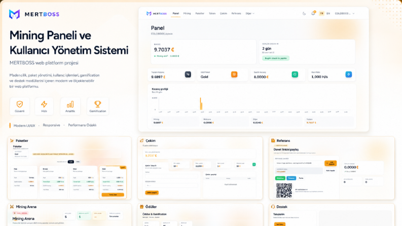 Mining Paneli ve Kullanıcı Yönetim Sistemi