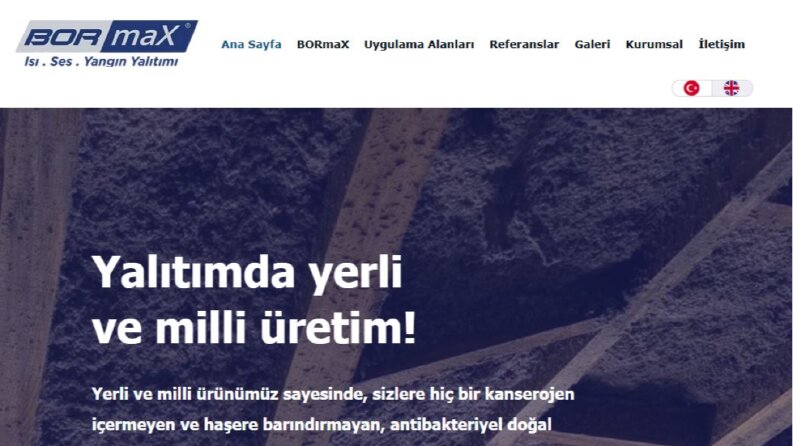 Bormaks firması için web sitesi tasarımı