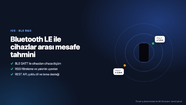 BLE ile Cihazlar Arası Mesafe Tahmini – iOS AR-GE