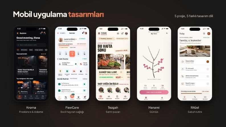 Mobil ve Web Arayüz Tasarımları — Seçki