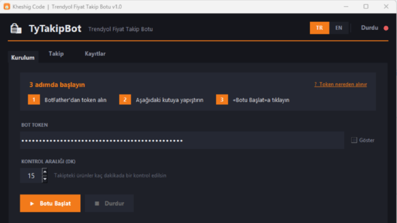 Trendyol Fiyat Takip ve Telegram Bildirim Botu