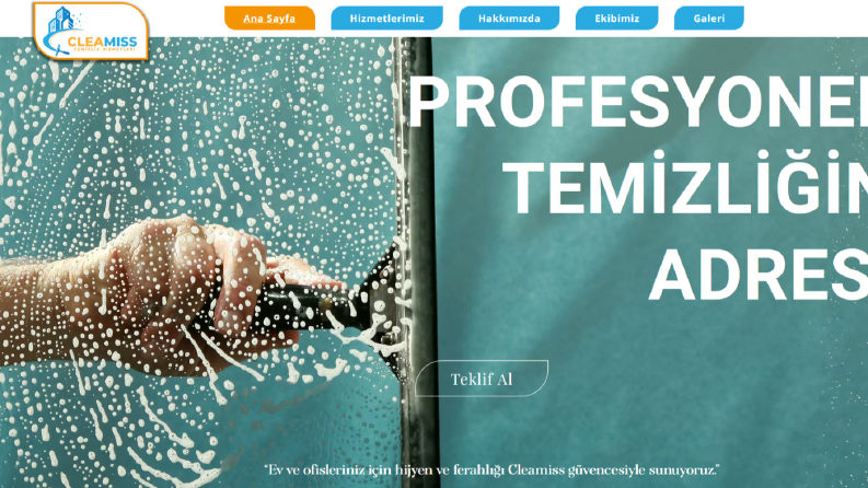 Kurumsal Web Sitesi Tasarımı – Temizlik Firması