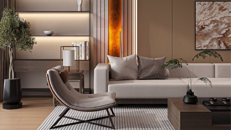 Modern Salon ve Merdiven Tasarımı